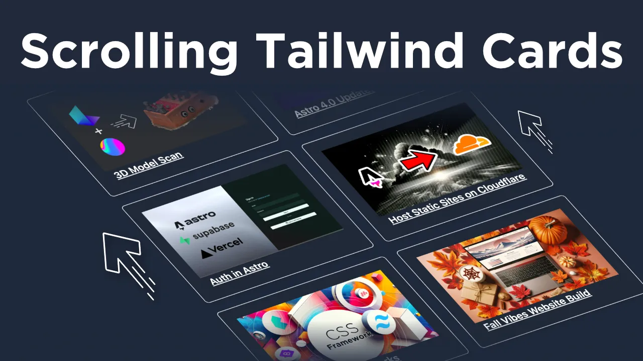 Scrolling Tailwind Card Component in Astro Thumnail